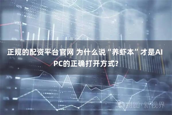 正规的配资平台官网 为什么说“养虾本”才是AI PC的正确打开方式?